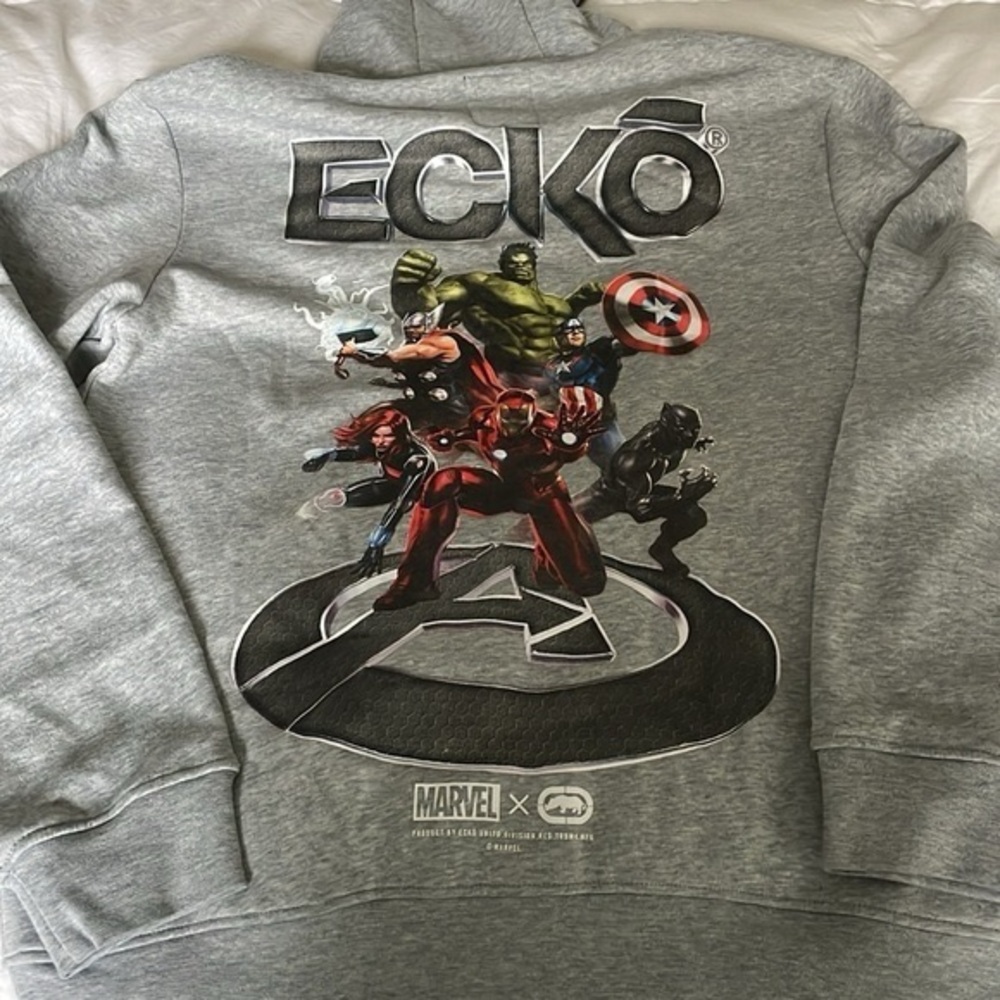 NWOT Men’s Ecko UnLtd Marvel Full Send Hooded Sweatshirt Size S - Picture 3 of 10
